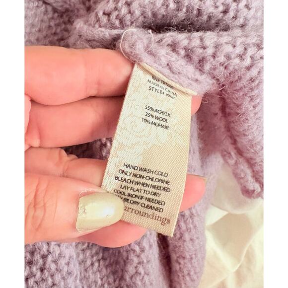 Soft Surroundings Telluride Topper Purple Wool Mohair Blend Long Cardigan S Cozy - Picture 10 of 10